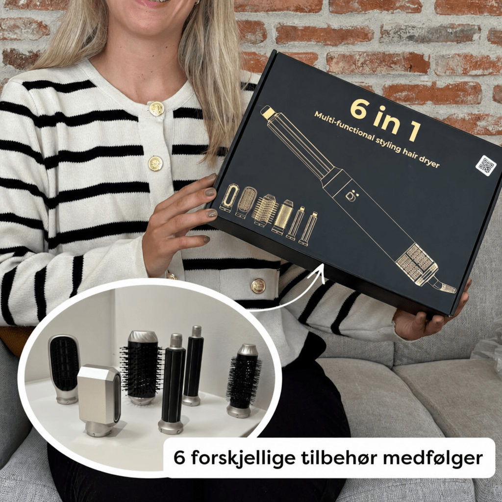 AirStyle Pro Multi - Styler – 6 - i - 1 AirStyler – Profesjonell hårstyler med ioneteknologi - AVABeauty.no